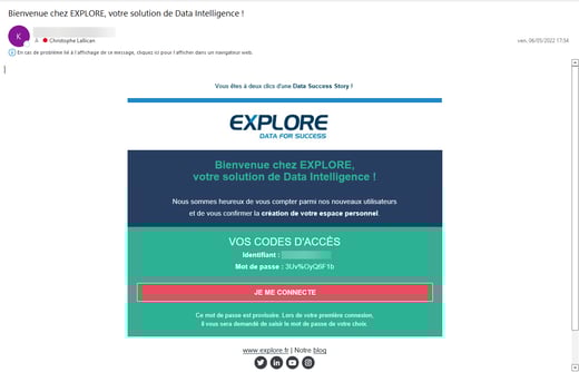 Mail bienvenue
